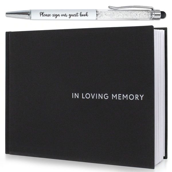 In Loving Memory Funeral Guest Book and Pen Set