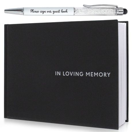 In Loving Memory Funeral Guest Book and Pen Set Image