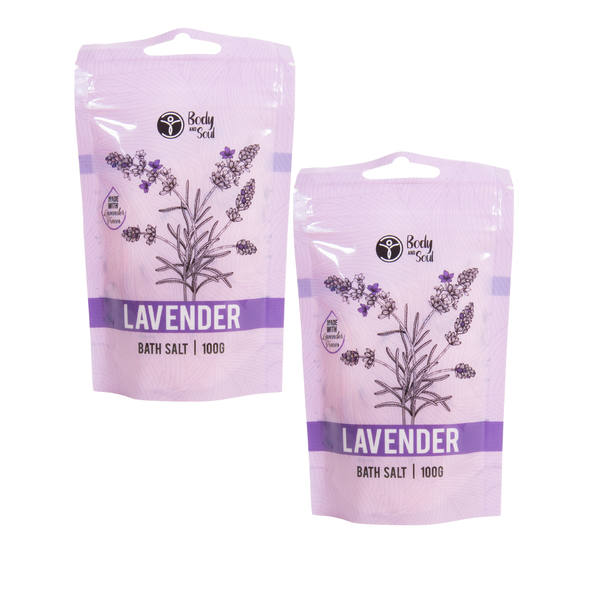 Lavender bath salts with real lavender 2 x 100gm