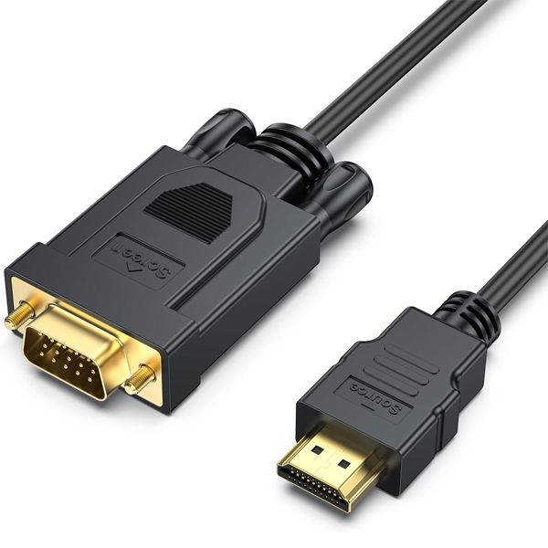 BENFEI HDMI Male to VGA Male Uni-Directional &amp; FHD 1080P@60Hz 1.8m Cable-BK