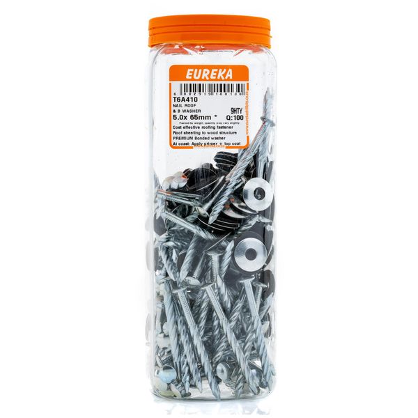 EUREKA Roof Nail &amp; Cap 5 x 65mm* Q:100 T6A410