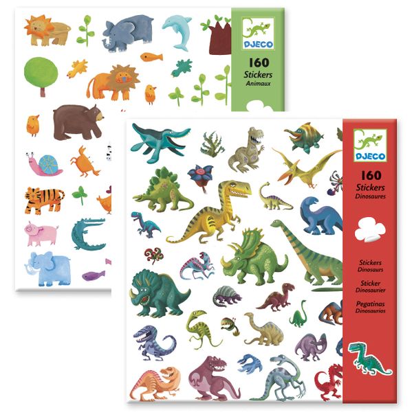 Djeco Sticker Combo - Dinosaurs and Animals