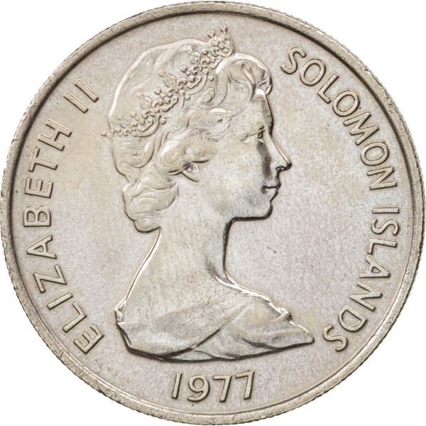 1977 Solomon Islands 10 Cents Queen Elizabeth II 3rd