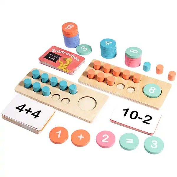 Montessori Wooden Math Manipulatives Set - STEM Educational Toy