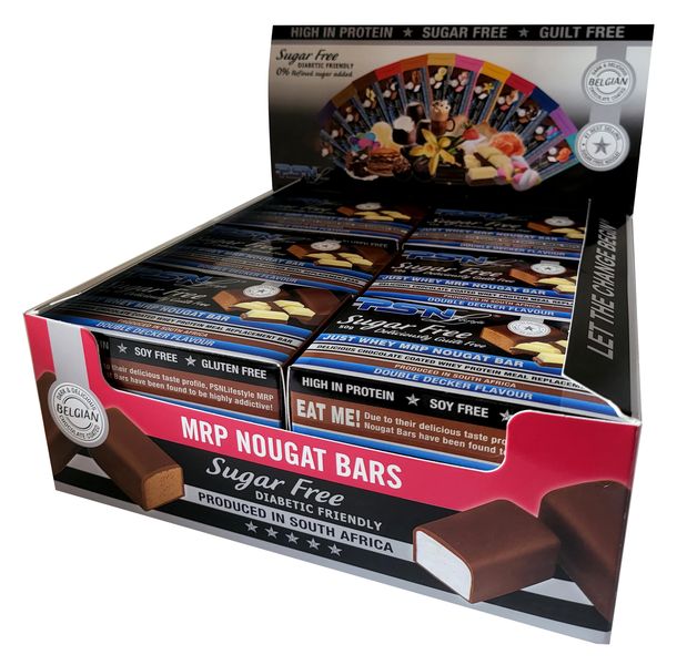 PSNLifestyle Sugar Free MRP Nougat Bars - Double Decker - 12EA