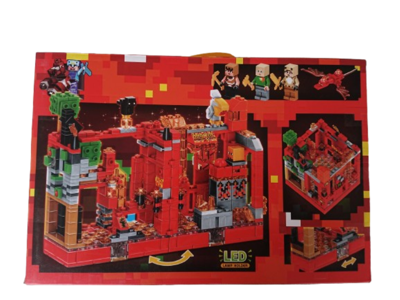Building Block Set Red Dragon Mine Set 528 PC