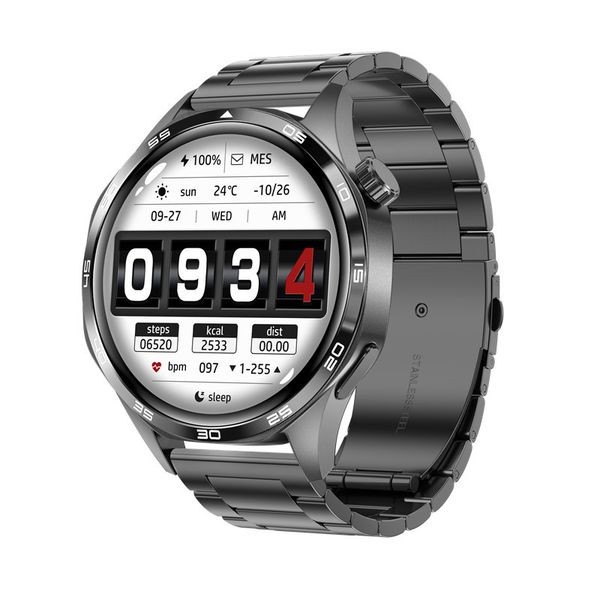 Silver Steel Watch5 Pro 1.53" BT Call Wireless Charge