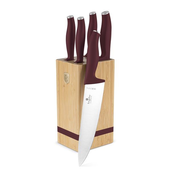 Berlinger Haus 6-Piece Knife Set with Bamboo Stand - Leonardo