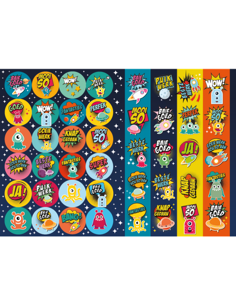 Redfern -A5 Afrikaans Boy Reward Stickers -88 Stickers