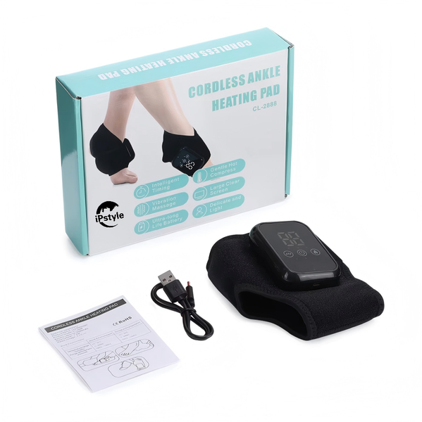 IPSTYLE Foot Massager 2in1 Warming Wrap Relax &amp; Renew Foot &amp; Ankle Massager