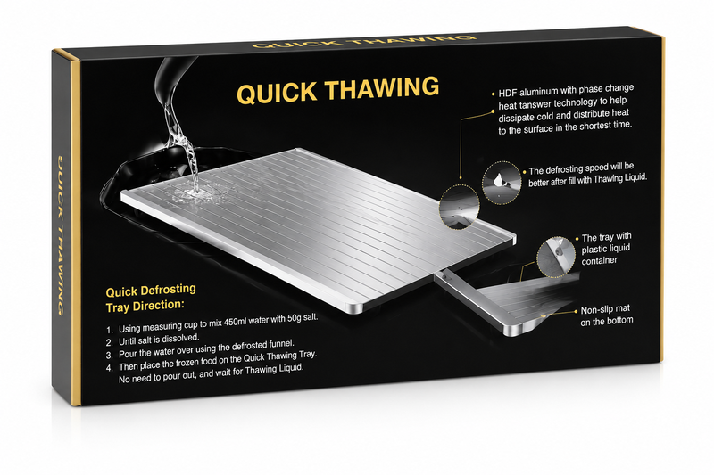 Quick Thawing Defrosting Tray - Fast Defrost Plate