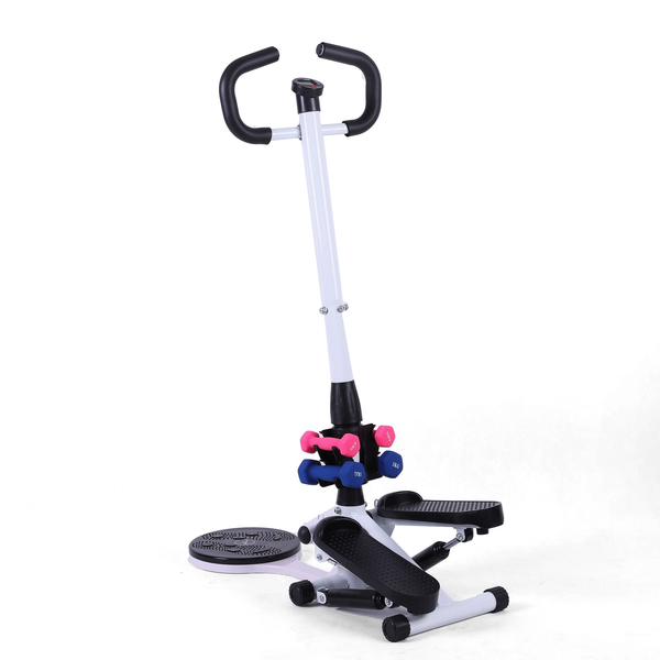 All-in-One Stair Stepper Machine Climbing Stepper With Twister,Handle &amp; LCD