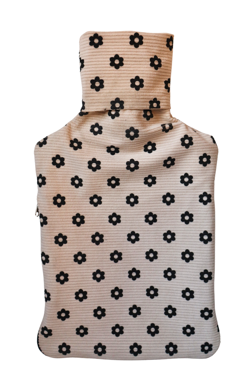 Floral Hot Water Bottle - Black/White | Shop Today. Get It Tomorrow