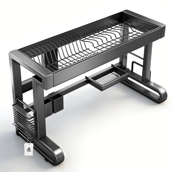 Topika Over The Sink Dish Drying Rack &amp; Thickened Carbon Steel Support
