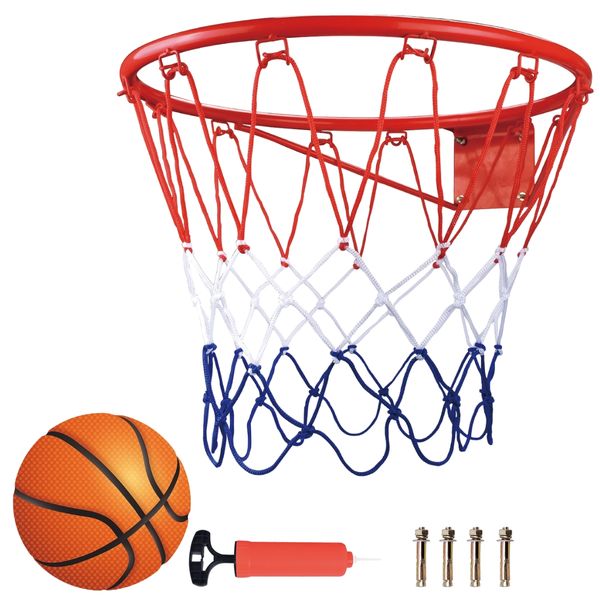 TEETO TOYS 1:1 Metal Basketball Hoop Set - Outdoor Sports Toys for Boys
