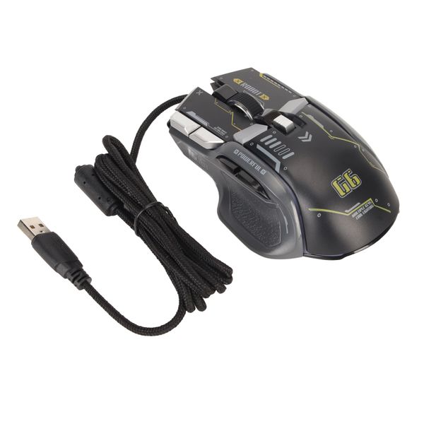 Gaming Mouse Wired 12800DPI Programmable Black