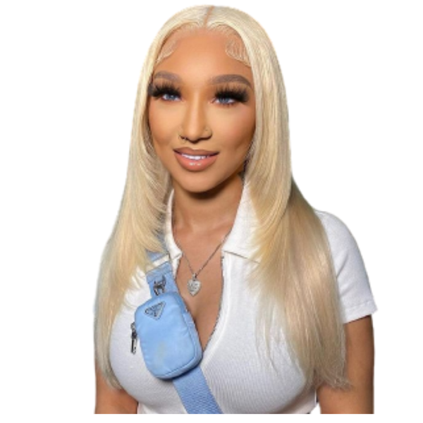 Full Frontal Brazilian Hair Wig, Disconnected Blonde Hair Cut Wig.