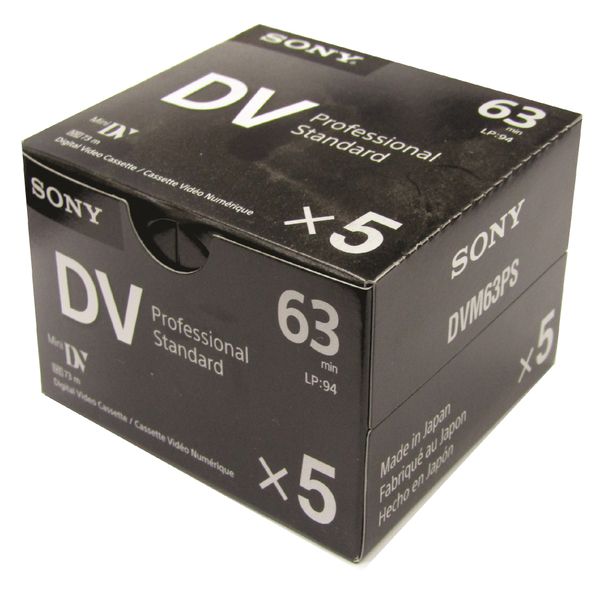 SONY DVM63PS MINIDV 63MIN PROFESSIONAL STANDARD - 5 PACK