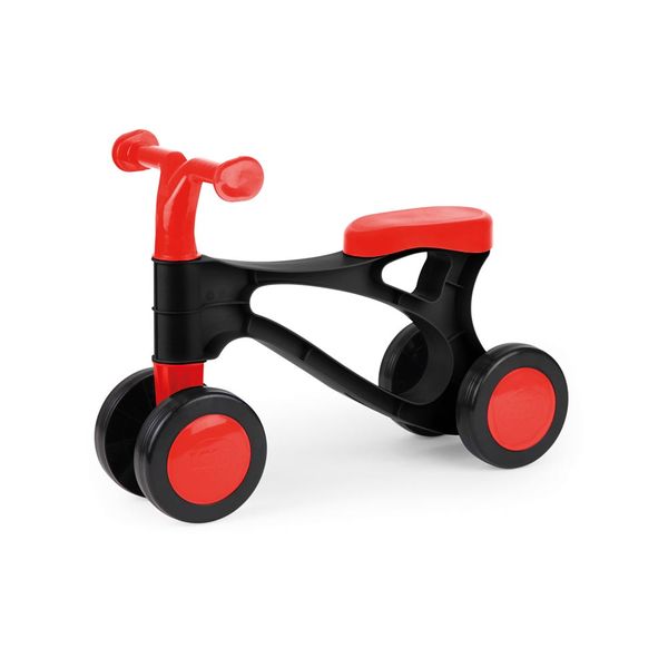 LENA My First Scooter: Walker Push Bike for Toddlers in Black/Red 48cm