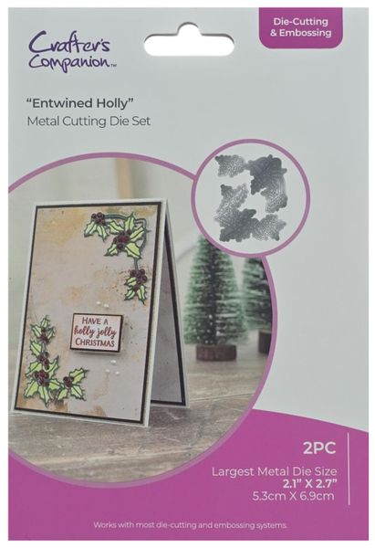 Crafters Companion Metal Die-Cutting &amp; Embossing Dies - Entwined Holly