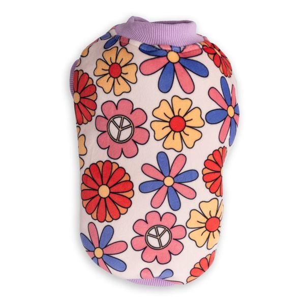 Dogs Days Retro Flowers Sweatshirts Pink