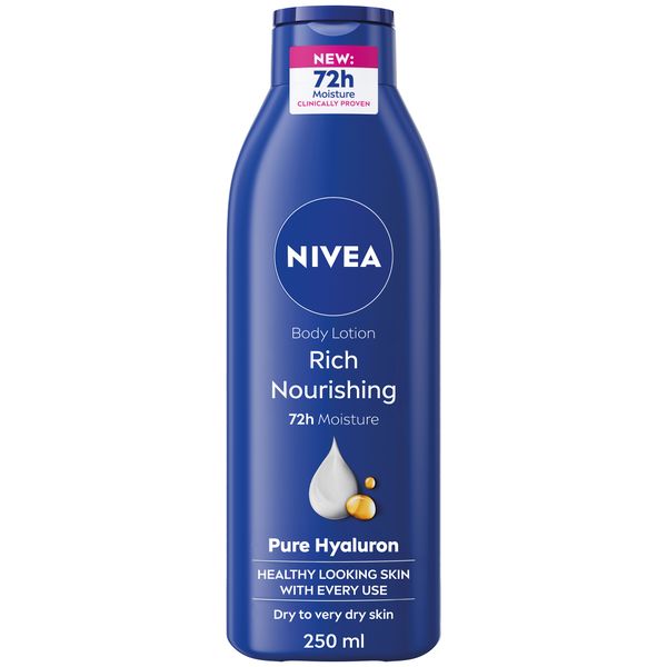 NIVEA Rich Nourishing Body Lotion with Deep Moisture Serum, 250ml