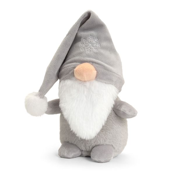Keeleco Grey Gonk Plush Toy 25cm - Eco-Friendly Christmas Gnome Soft Toy