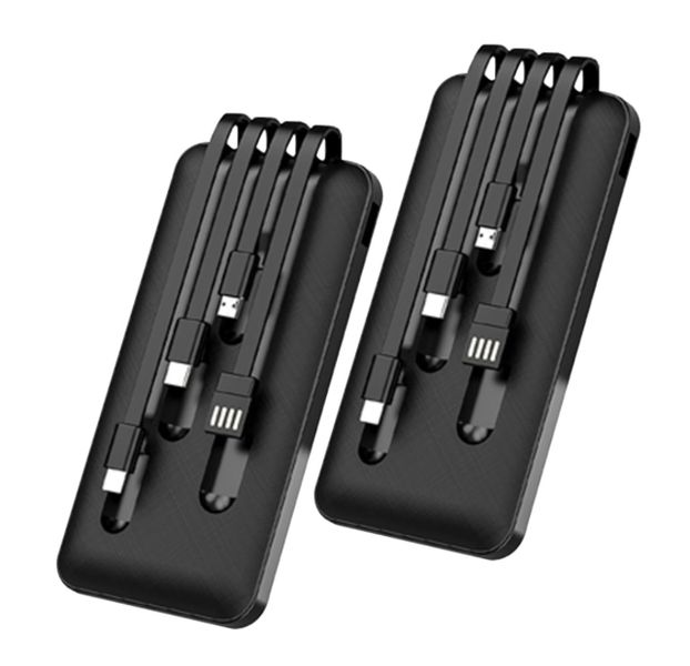 Self-Wired Multi-function PowerBanks - Pack of 2