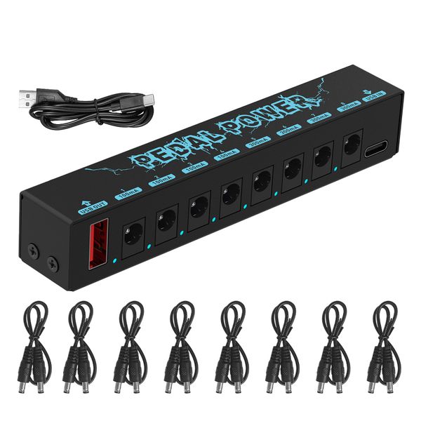 5V Guitar Pedals Power Supply With 8 Way Outputs