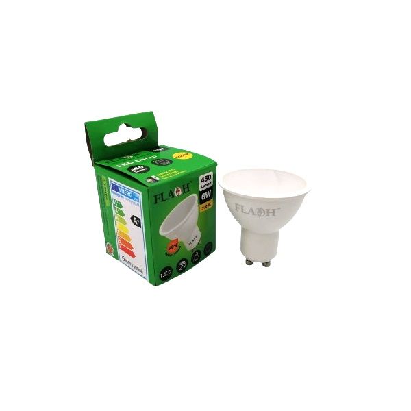 Flash 6W SMD (GU10) LED Lamp - Warm White 3000K