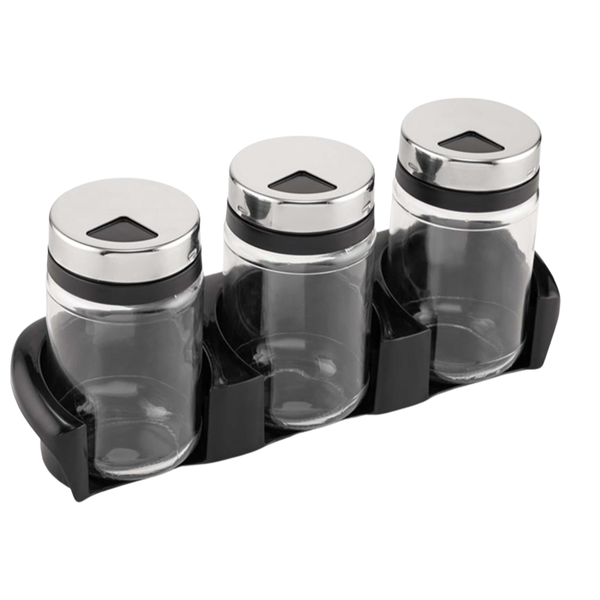 QLUX Ideas Premium 3 Piece Spice Shaker With Base