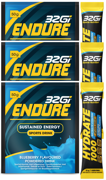 Endurance &amp; Hydration | Endure Blueberry (50g) | Hydrate 1000 (12g) | 32Gi
