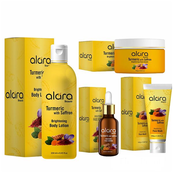 Alara Beauté Body Brightening 4 Piece Kit - Turmeric with Saffron