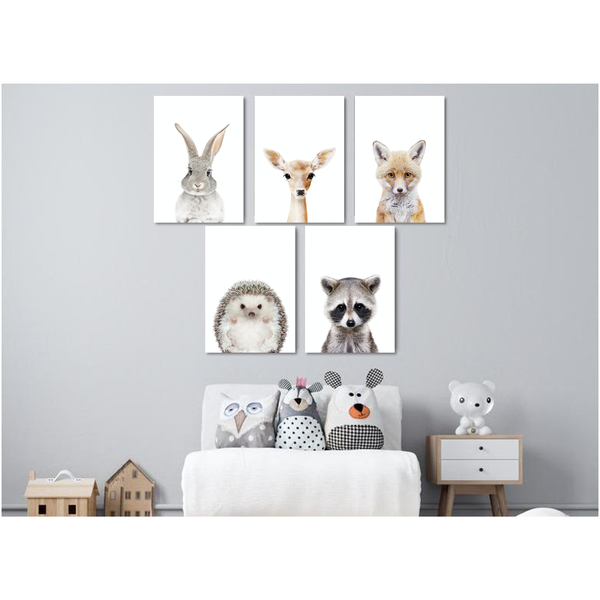 Red Stripe Rocket - A3 Canvas -Set Of 3