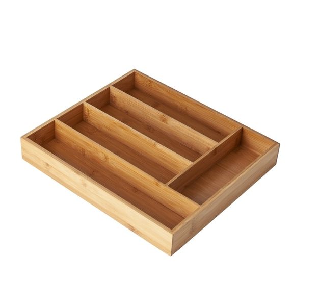 LC-T Wooden Flatware Utensil Cutlery Silverware Holder Tray Divider Drawer