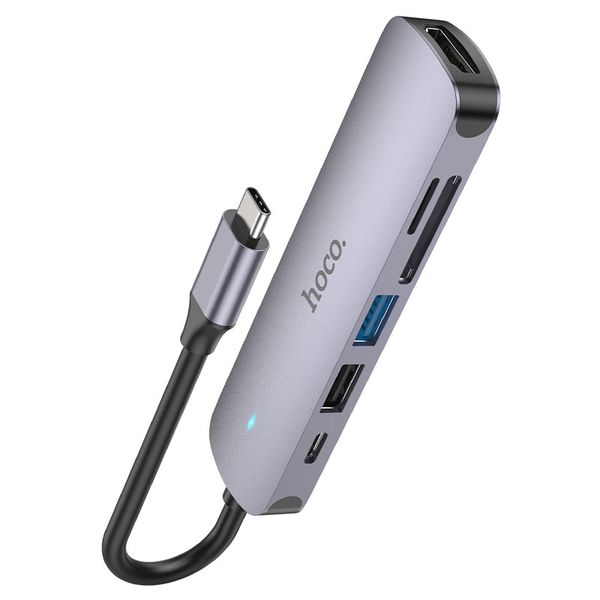 6 in 1 USB-C to HDMI 4K Ultra HD Adapter| USB-C PD (100W)-hoco HB28