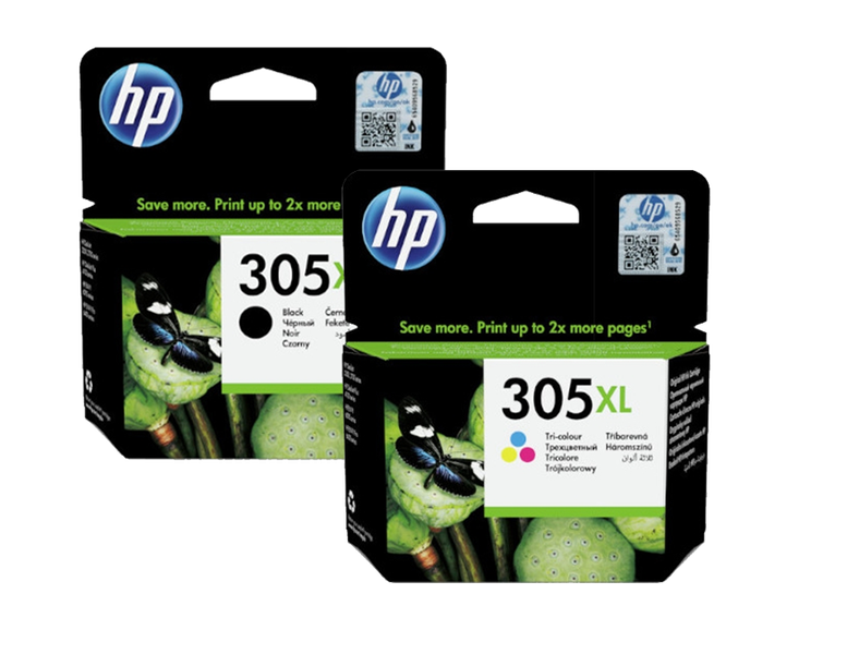 HP 305XL Black &amp;Color 2 Pack Bundle