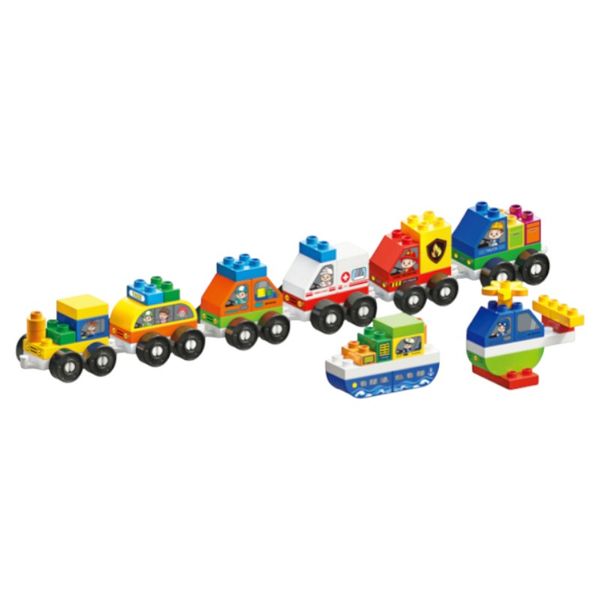 Mini Building Blocks 8-in-1 Vehicle Collection - Multicolor