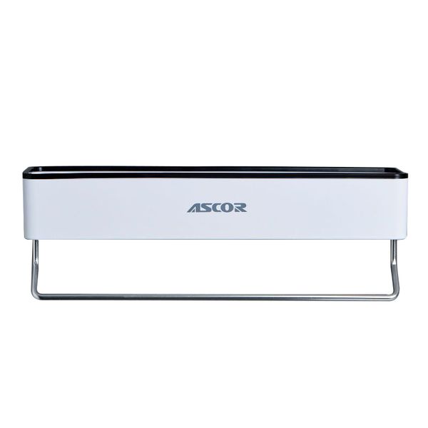 Ascor Wall Mounted Bathroom Organiser with Towel Rack