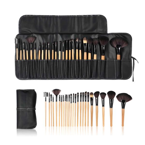 24Pcs Professional Makeup Brush Set Essential Cosmetic Make Up Brushes Kit