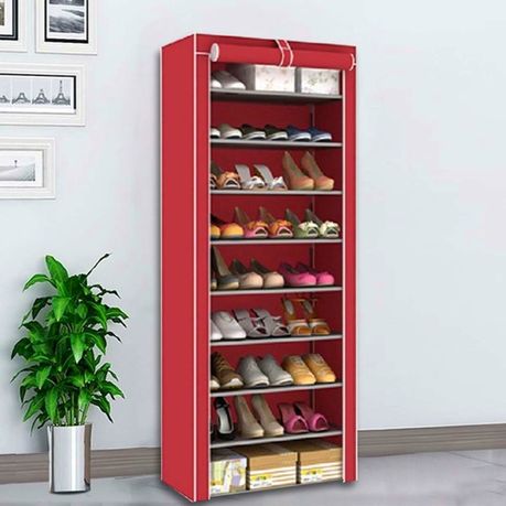 Multipurpose Portable Folding Shoe Rack 9 Tier -Red | Buy Online in South  Africa 