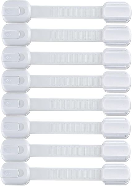 Premium Cupboard Safety Locks for Babies with Adjustable Strap Protection