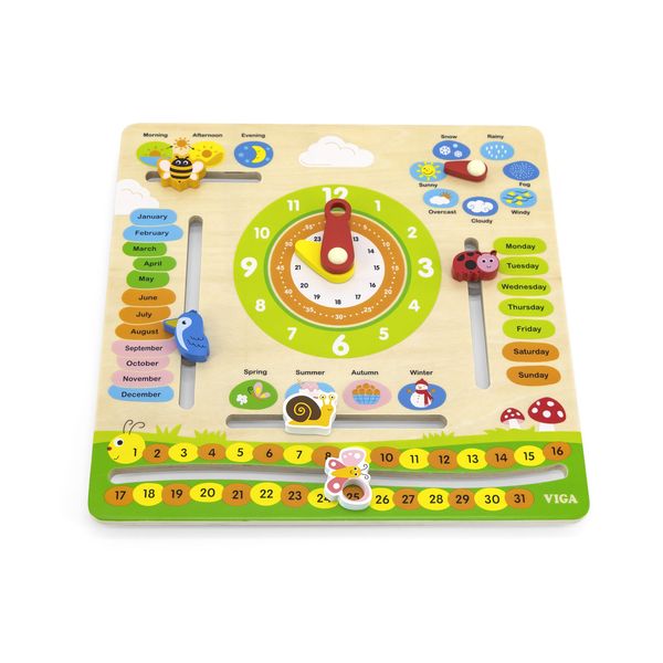 Viga Wooden Clock Calendar and Seasons Board (version 2)