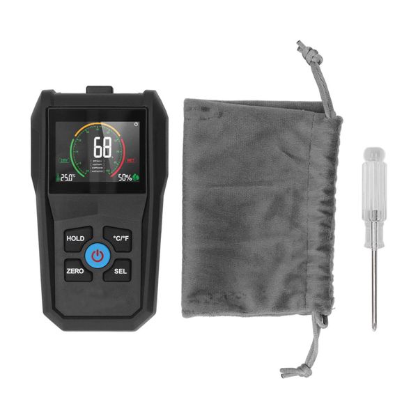 Digital Moisture Meter: 4-in-1 Pinless Wood &amp; Material Damp Detector