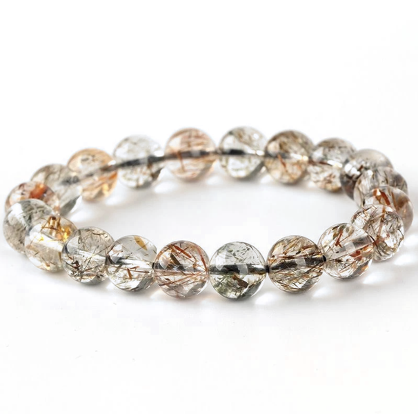 Natural Black Gold Ultra Seven Crystal Bracelet 7mm