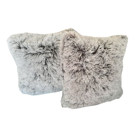 Fluffy hotsell cushions grey