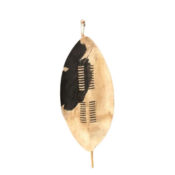 Extra Large Black and White Cowhide Warrior Zulu Shield - 145cm