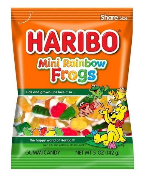 Haribo Mini Rainbow Frogs Gummy Candy - 5Oz (142g)