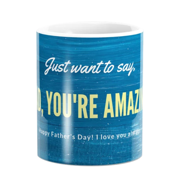 PepperSt Mug - Happy fathers day - Ocean Blue
