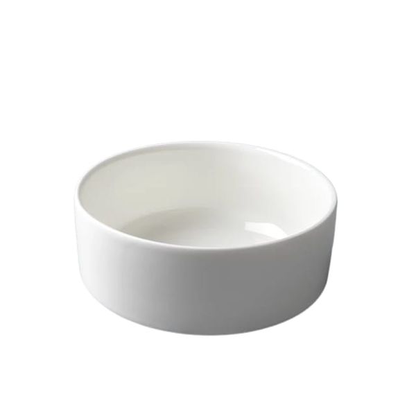 Portable Non-Slip Double Ceramic Round Bowl